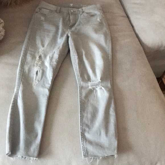 7 For all Mankind :: Grey High Waist Skinny Jean - Picture 2 of 3